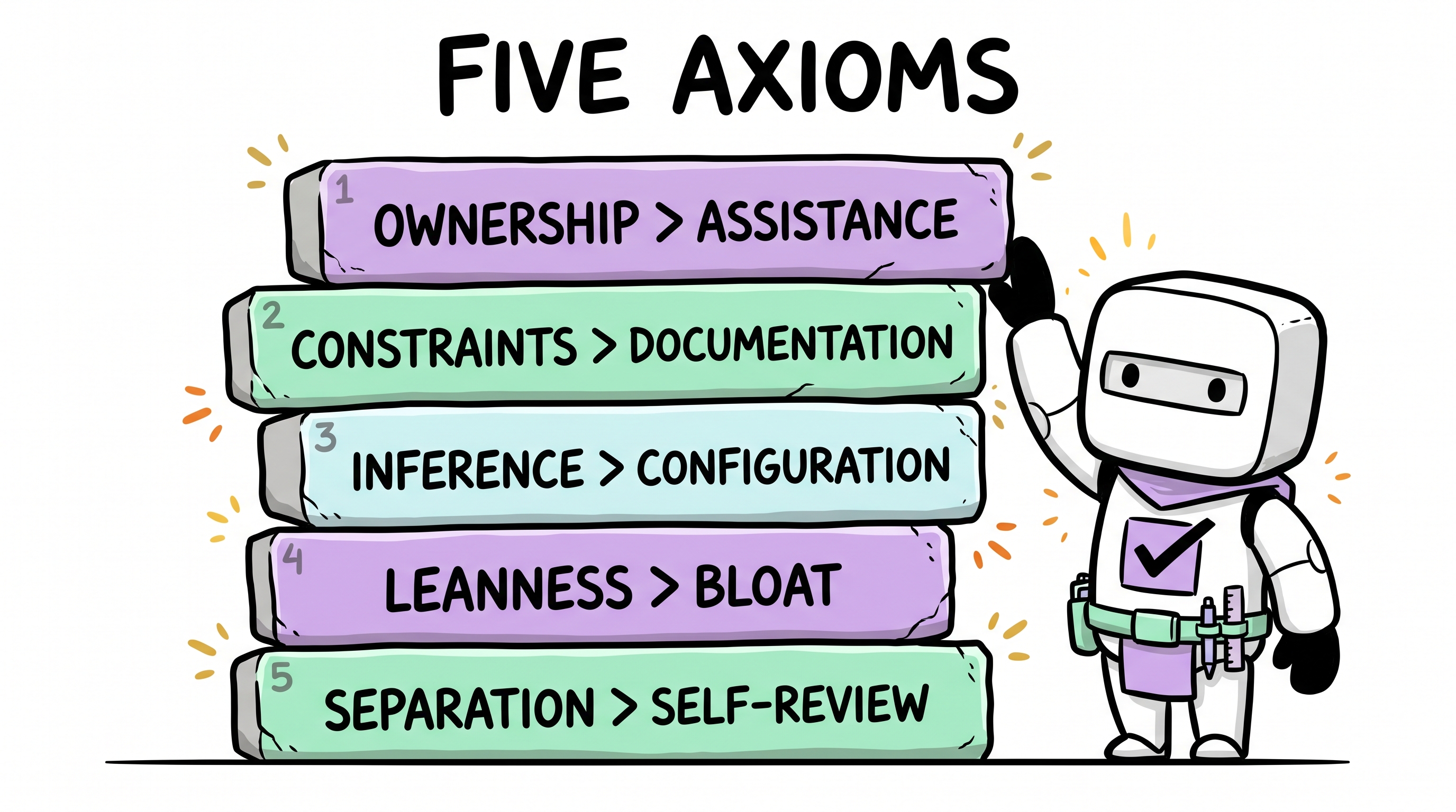 Comic explainer: five axioms