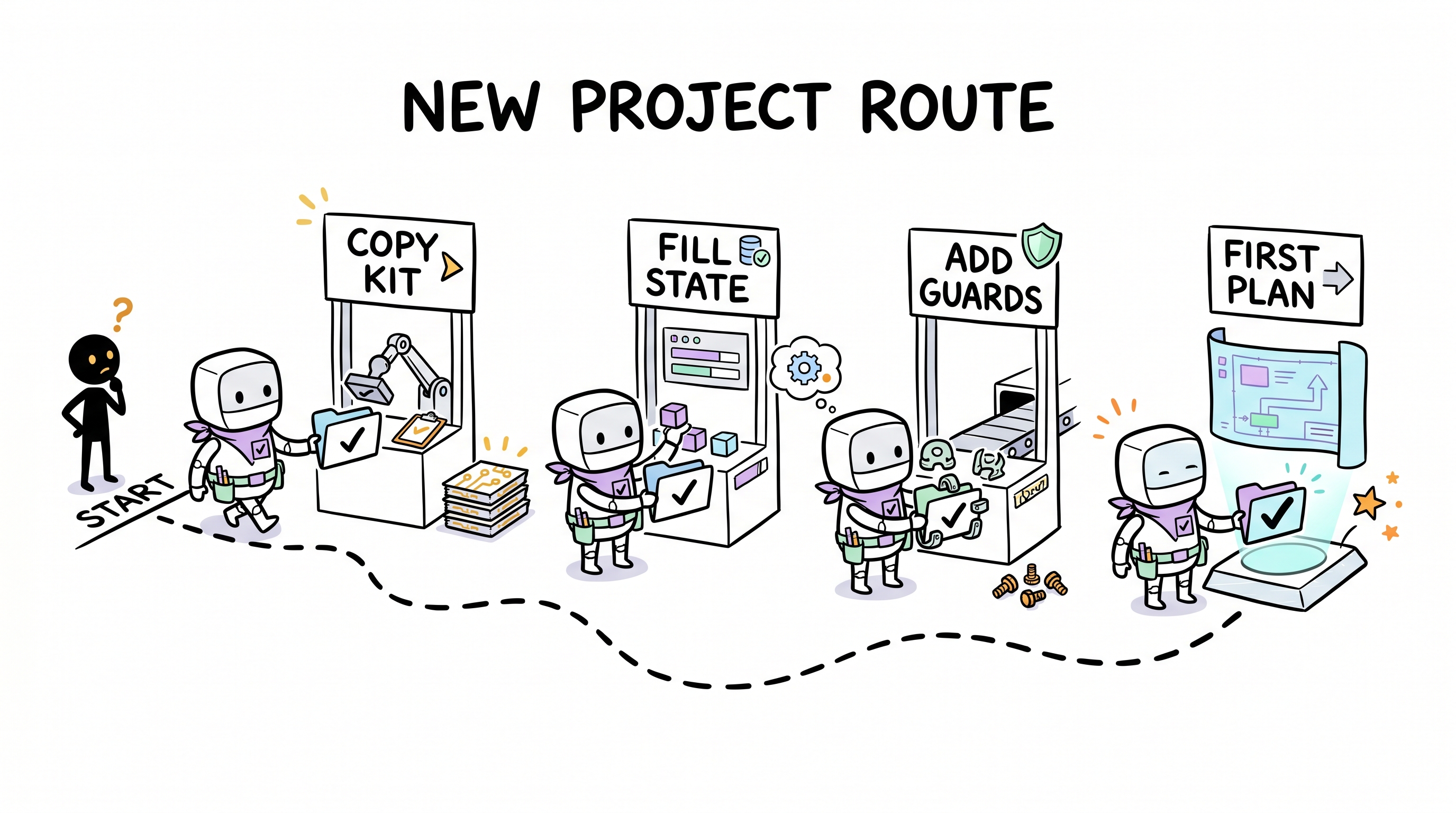 Comic explainer: Archon new project onboarding