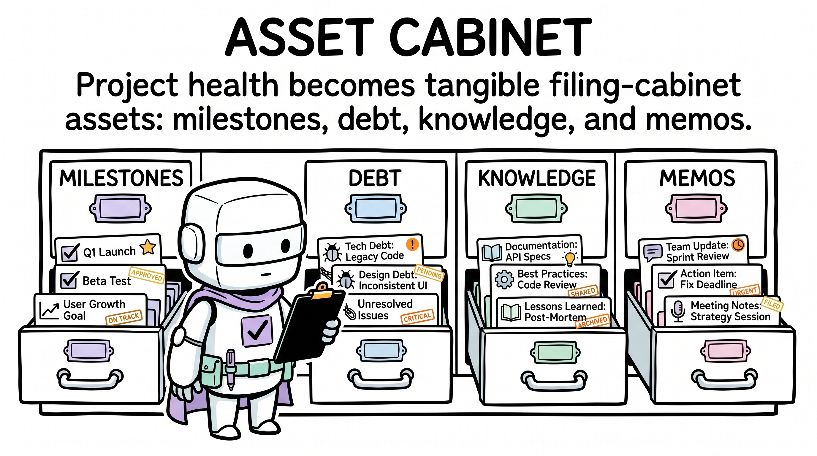 Comic explainer: governance assets filing cabinet